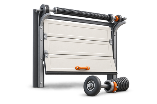 Garage door service illustration