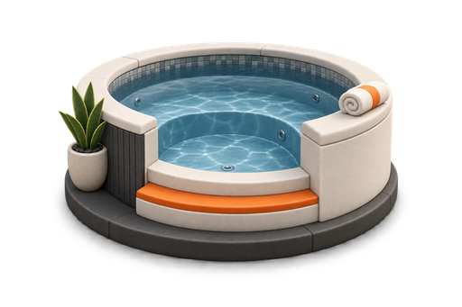 Pool and spa contractor illustration