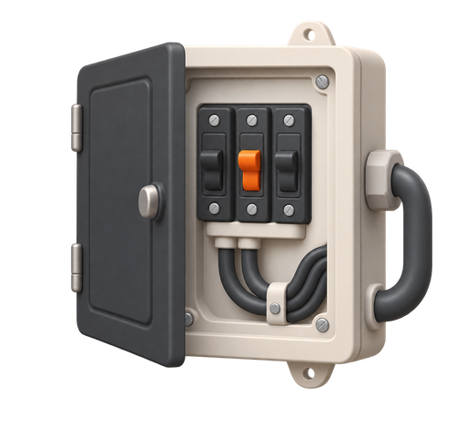 Electrical contractor work illustration