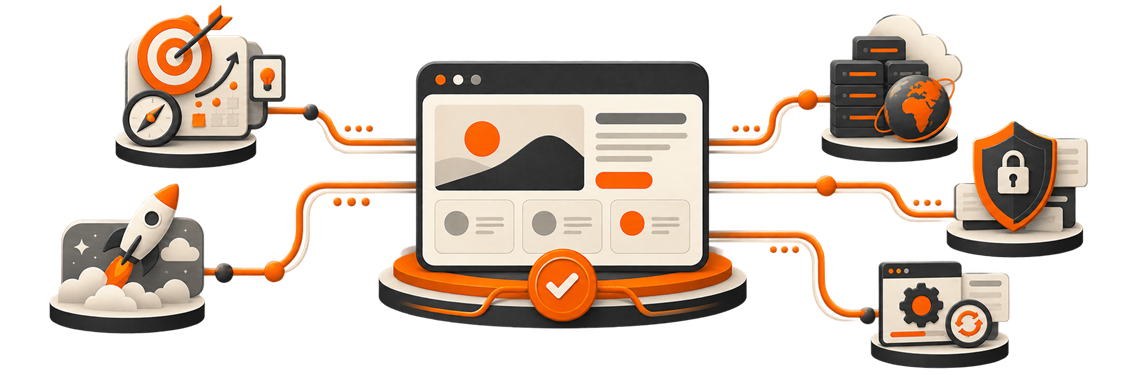 A connected website plan managed by one partner